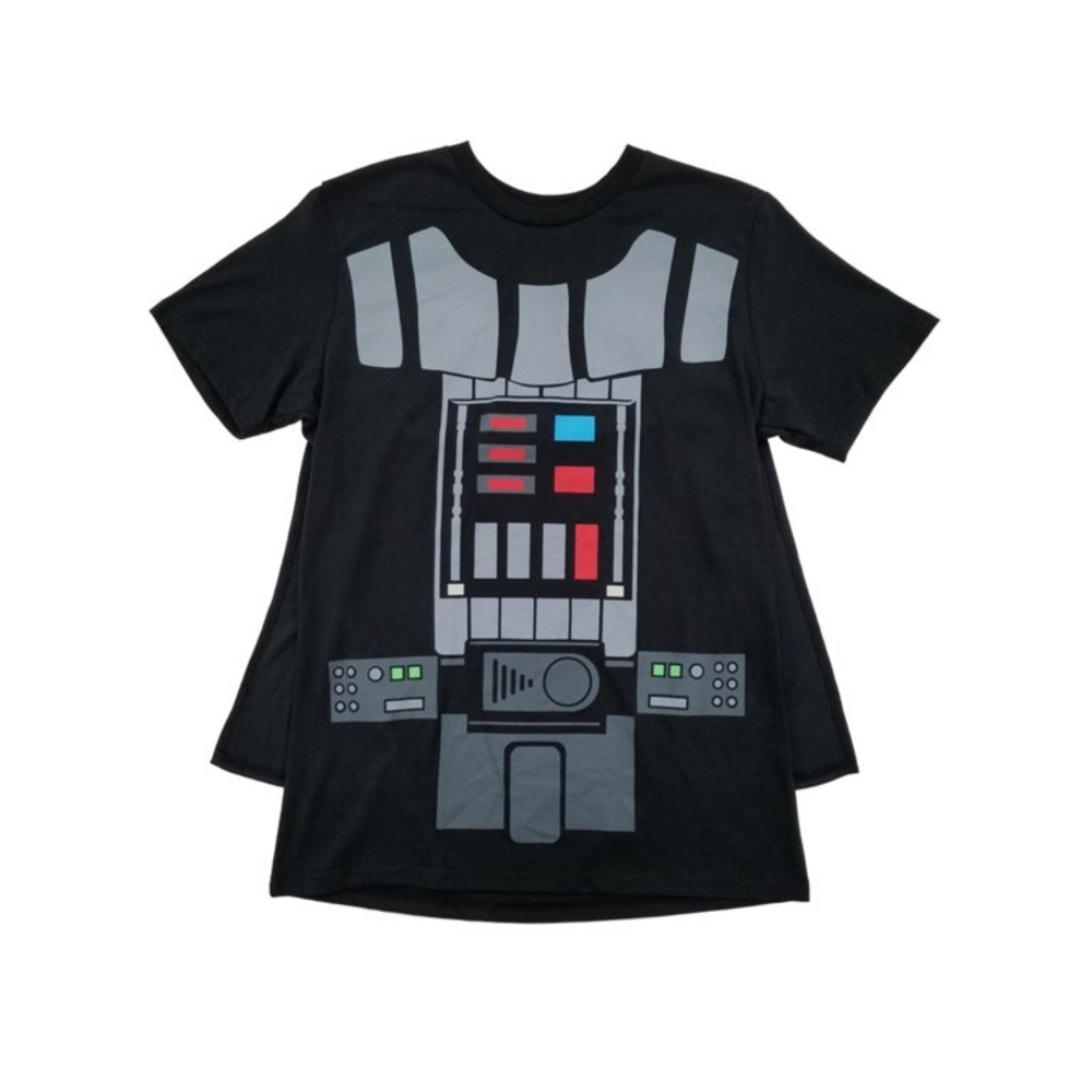 Nwts Star Wars Men's Black Darth Vader Costume T-Shirt With Cape - Picture 1 of 16